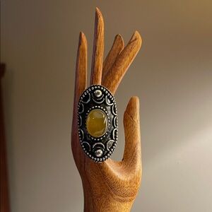 Western Yellow Stone Ring